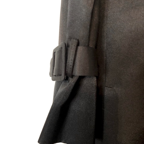 Shiny 3/4 sleeve satin look belted jacket size M - Picture 15 of 17